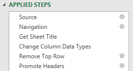 Named steps in a Power Query query in Excel