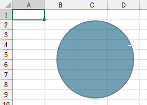 Drawing a regular circle shape in Microsoft Excel