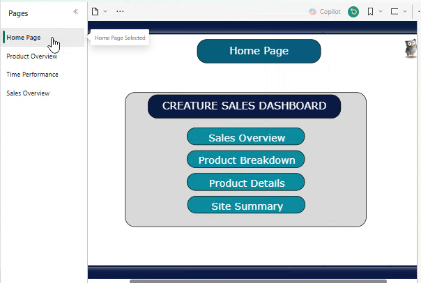 The pages now appear on the left side of the page