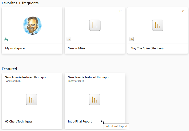 Adding a new report to the featured section