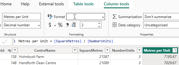 The Format box is actually an input box