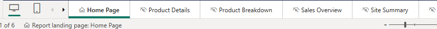 The home page now has a house icon and is listed at the bottom