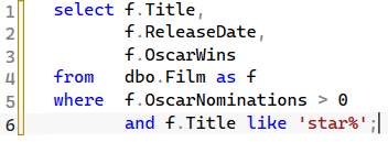 A formatted SQL query in SSMS 22 A formatted SQL query in SSMS 22