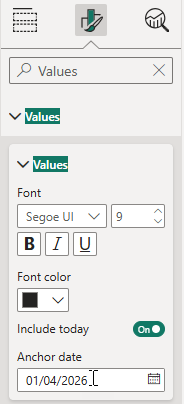 Enter a date you want to use as the anchor date instead Enter a date you want to use as the anchor date instead