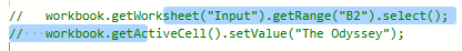 Multiple commented out lines of code in Microsoft Office Scripts for Excel