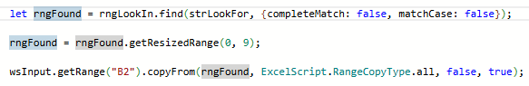 A variable in Microsoft Office Scripts for Excel A variable in Microsoft Office Scripts for Excel