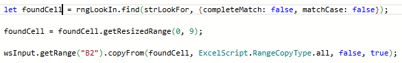 A variable after being renamed in Microsoft Office Scripts A variable after being renamed in Microsoft Office Scripts