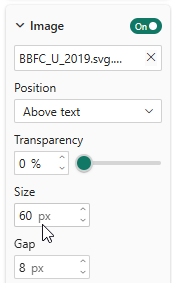 Editing a centre image for a donut chart in Power BI Editing a centre image for a donut chart in Power BI