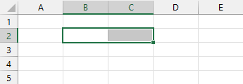 Selecting cells in a Microsoft Excel worksheet