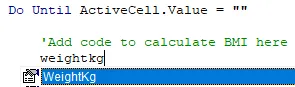Write variable