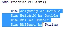 Select declarations