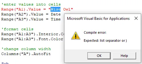 Excel Visual Basic for Applications online training