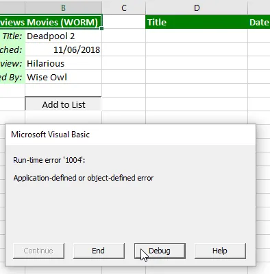 Excel Visual Basic for Applications online training
