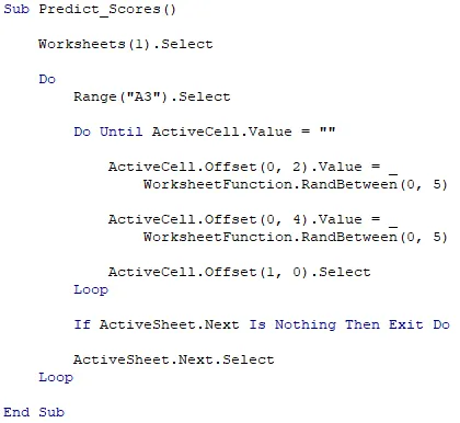 Excel Visual Basic for Applications online training