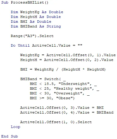 Excel Visual Basic for Applications online training