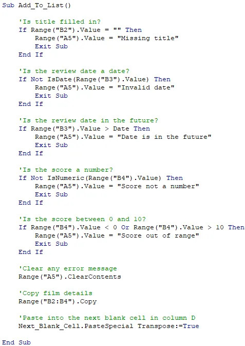 expressions & assignment – visual basic script... Excel Visual Basic for Applications online training